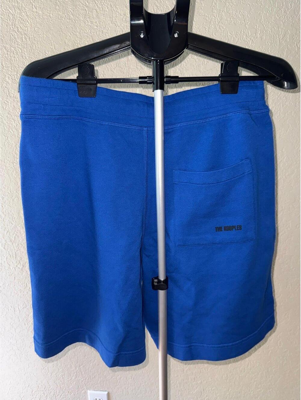 The Kooples Logo Sweat Shorts Blue 8” Inseam Size L NWT - Picture 2 of 5